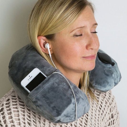 TRAVELON DELUXE INFLATABLE NECK PILLOW