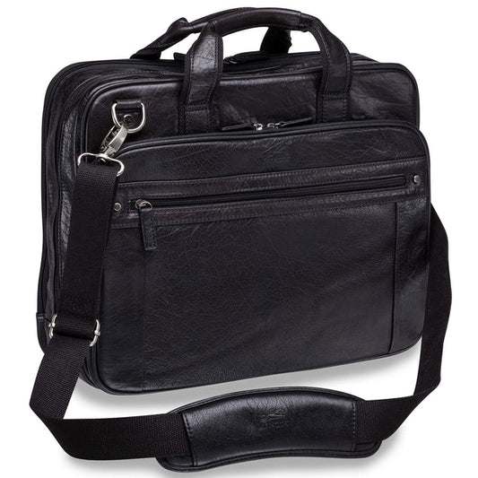 MANCINI BUFFALO DOUBLE COMPARTMENT BRIEFCASE (Arizona Collection)