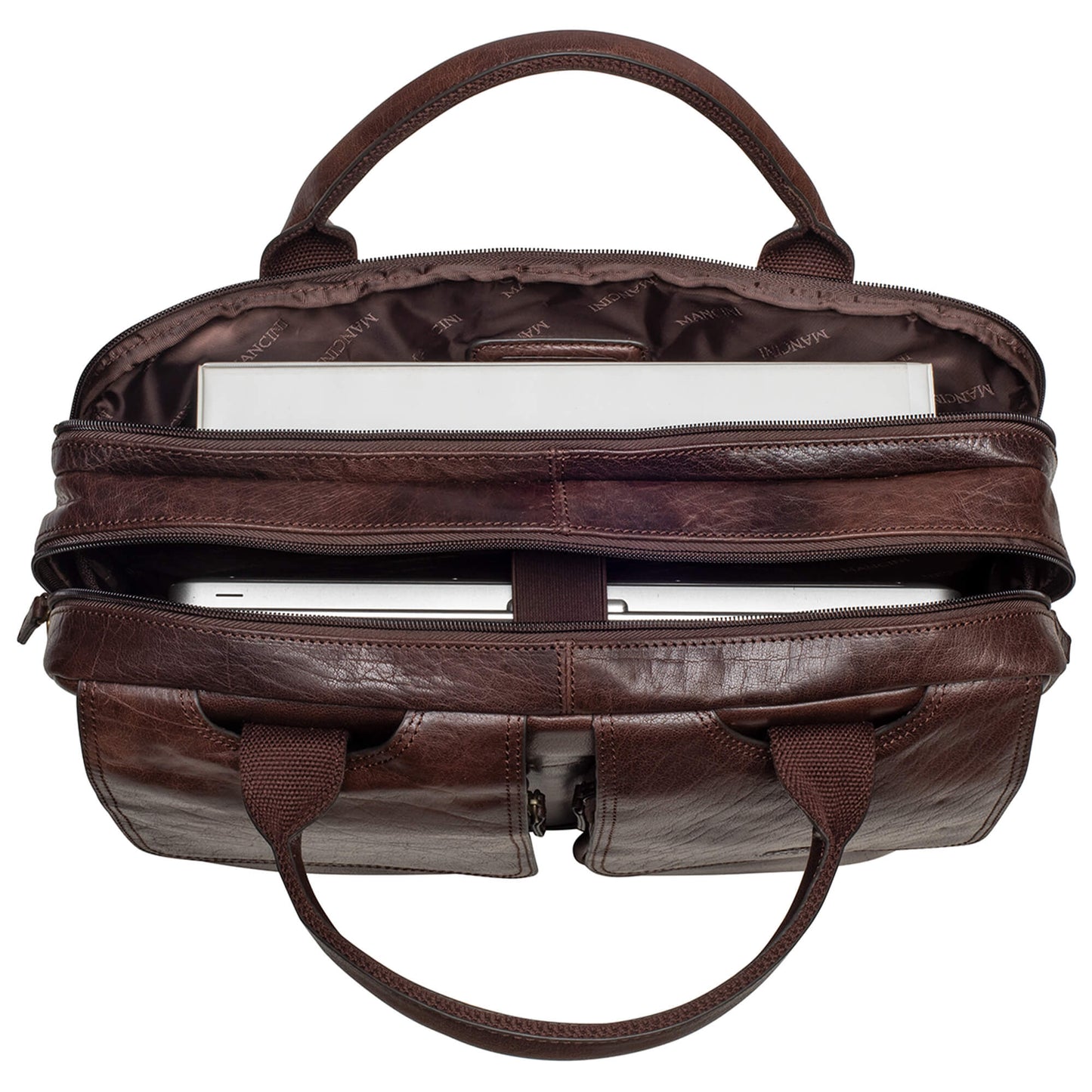 MANCINI BUFFALO DOUBLE COMPARTMENT BRIEFCASE (70s Edition)