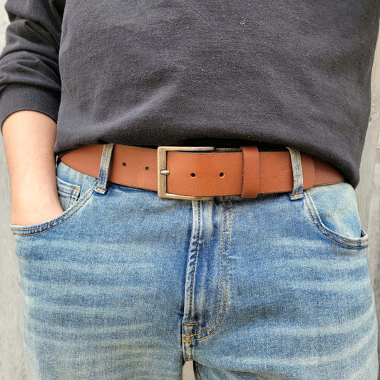 The Long Haul Belt - Classic Cognac 100% Real Leather Belt