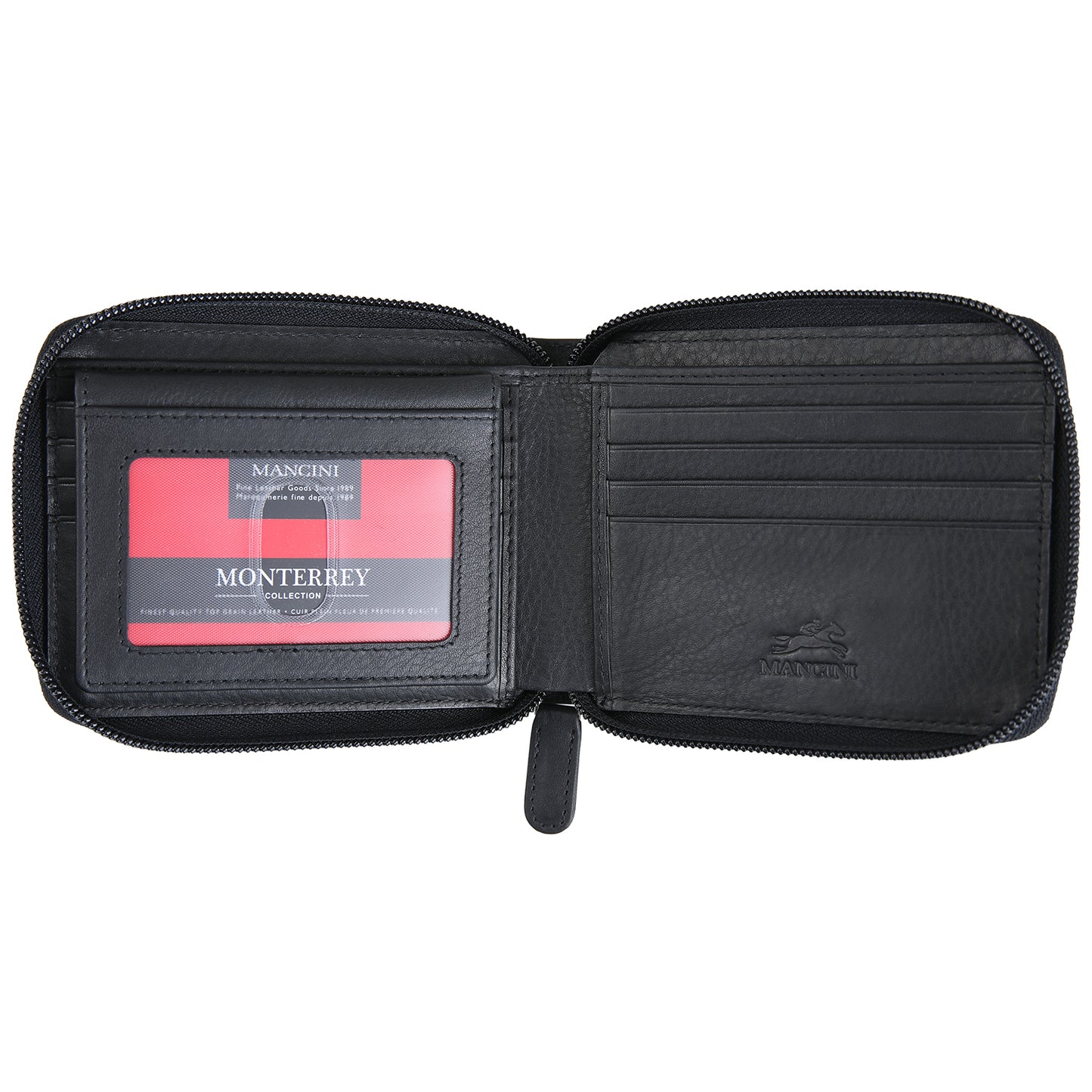 MANCINI LEATHER WALLET ZIPPERED MONTERRY EDITION Wallet.