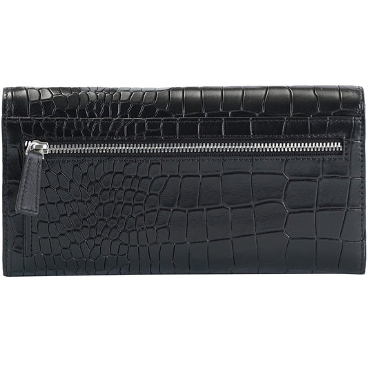 MANCINI LEATHER QUAD-FOLD WALLET CROCO-2 COLLECTION Wallet.