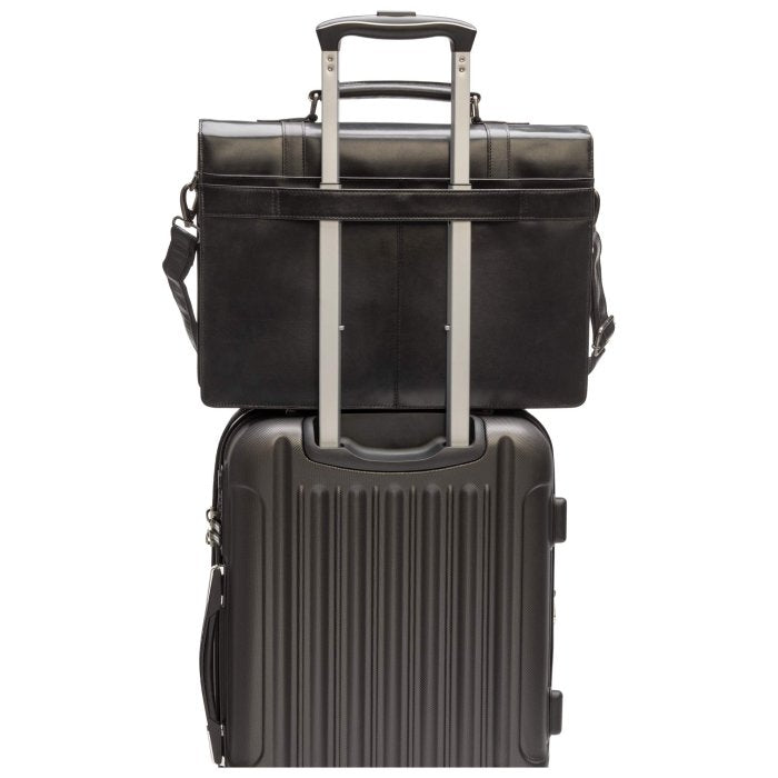 MANCINI BUFFALO DOUBLE COMPARTMENT BRIEFCASE