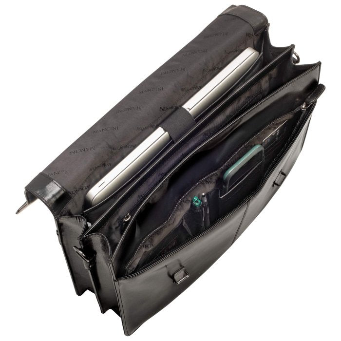 MANCINI BUFFALO DOUBLE COMPARTMENT BRIEFCASE