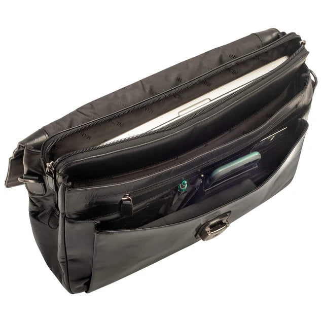 MANCINI BUFFALO TRIPLE COMPARTMENT BRIEFCASE (60s Edition)