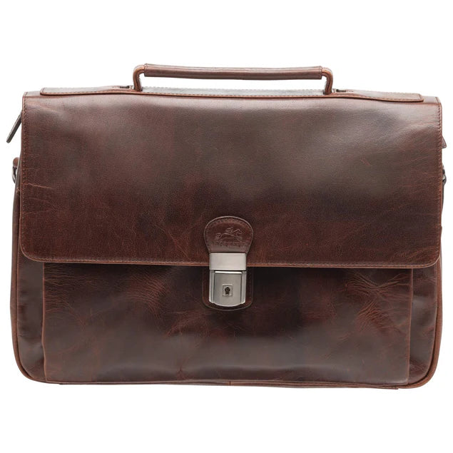 MANCINI BUFFALO TRIPLE COMPARTMENT BRIEFCASE (60s Edition)