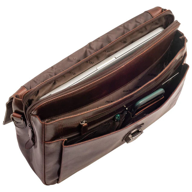 MANCINI BUFFALO TRIPLE COMPARTMENT BRIEFCASE (60s Edition)