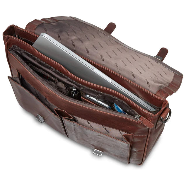 MANCINI BUFFALO SINGLE COMPARTMENT BRIEFCASE
