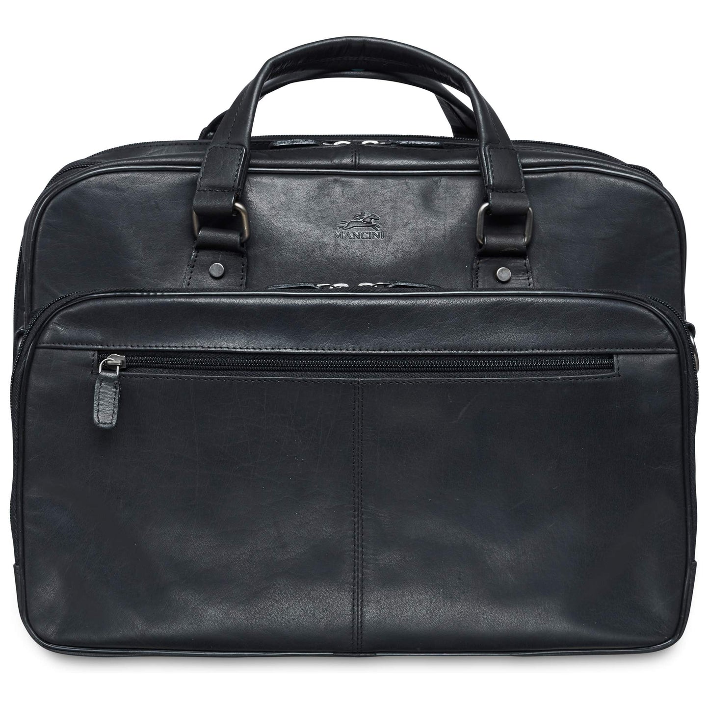 MANCINI BUFFALO EXPANDBLE DOUBLE COMPARTMENT BRIEFCASE