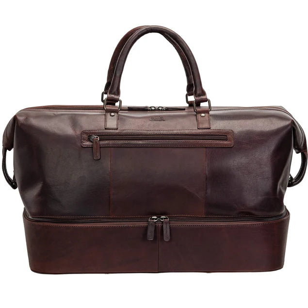 MANCINI BUFFALO DOUBLE COMPARTMENT DUFFLE BAG