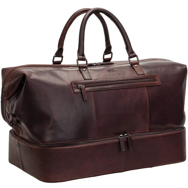 MANCINI BUFFALO DOUBLE COMPARTMENT DUFFLE BAG