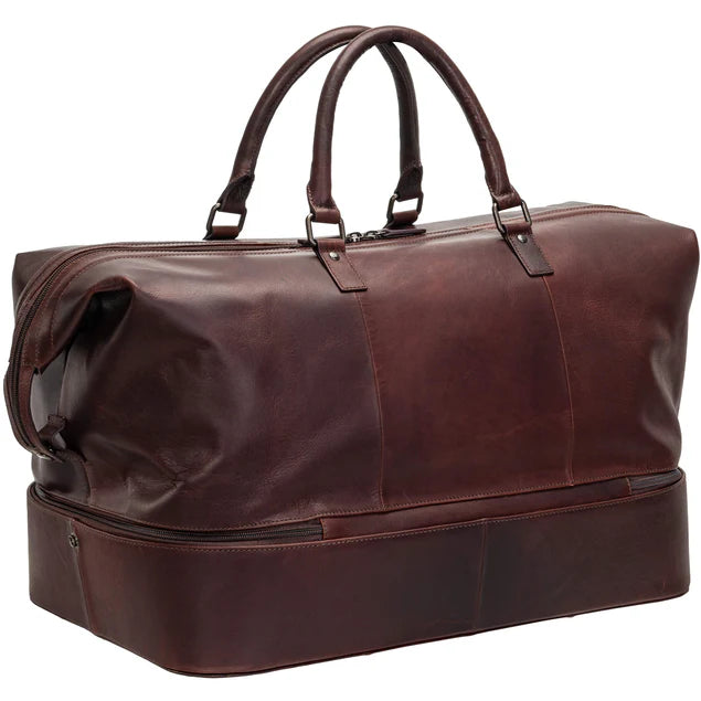 MANCINI BUFFALO DOUBLE COMPARTMENT DUFFLE BAG