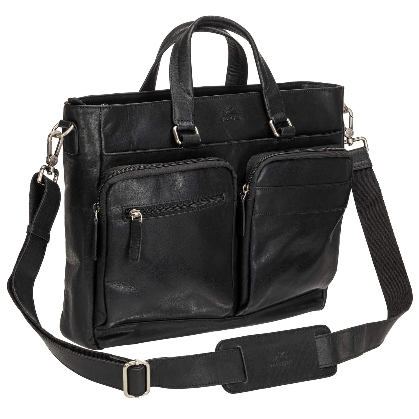 MANCINI BUFFALO LEATHER TOTE BRIEFCASE