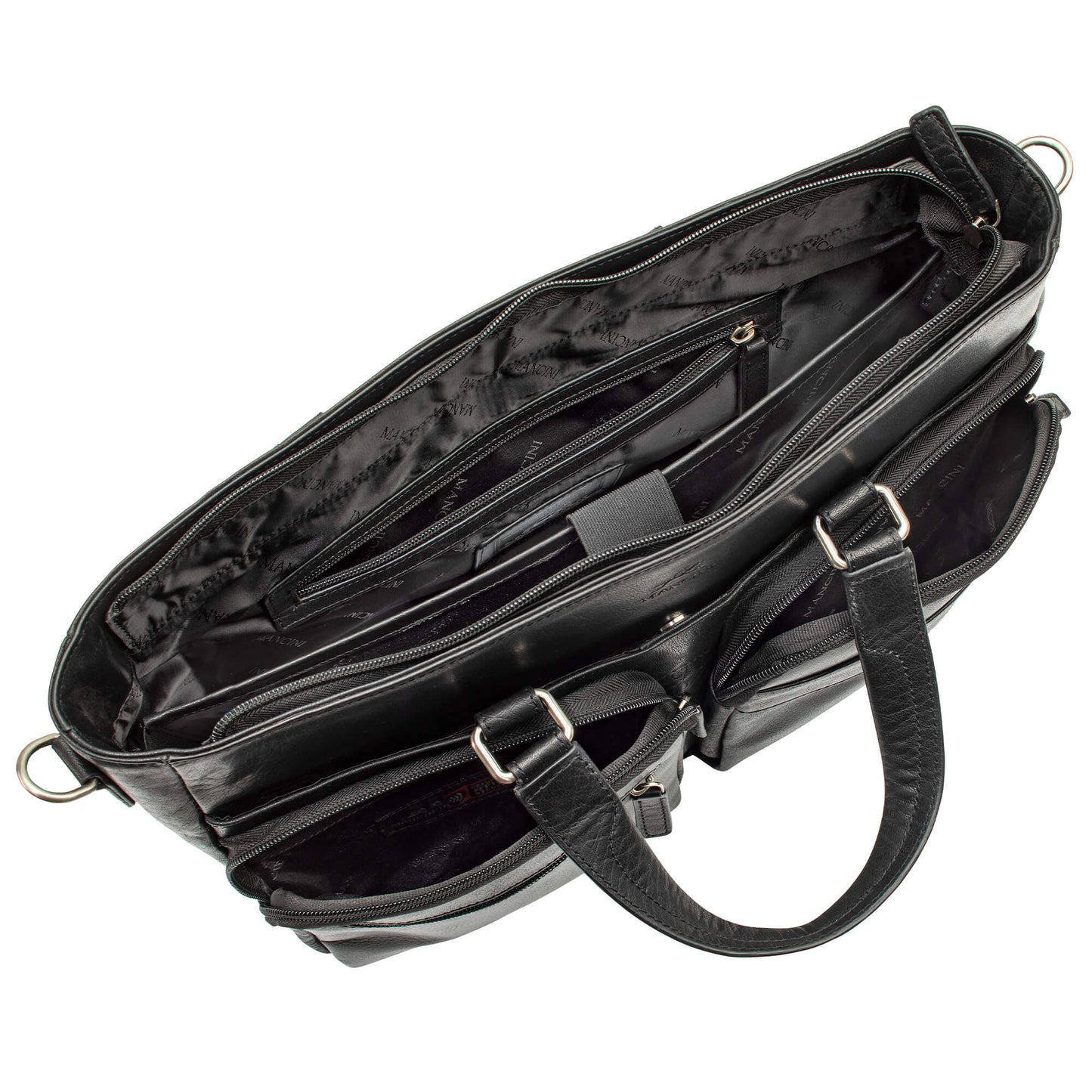 MANCINI BUFFALO LEATHER TOTE BRIEFCASE