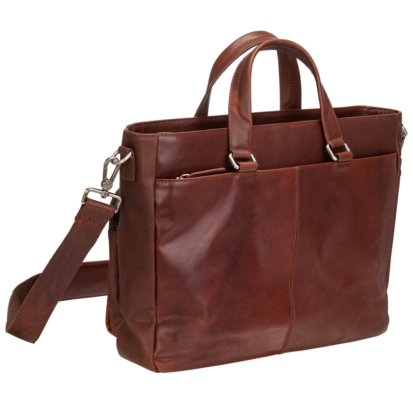 MANCINI BUFFALO LEATHER TOTE BRIEFCASE