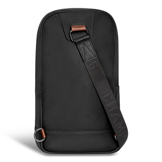 ONYX / LEATHER SLING BAG
