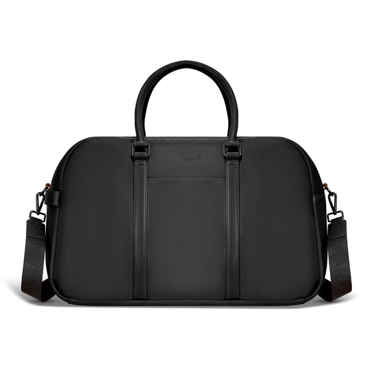 ONYX / LEATHER DUFFLE BAG