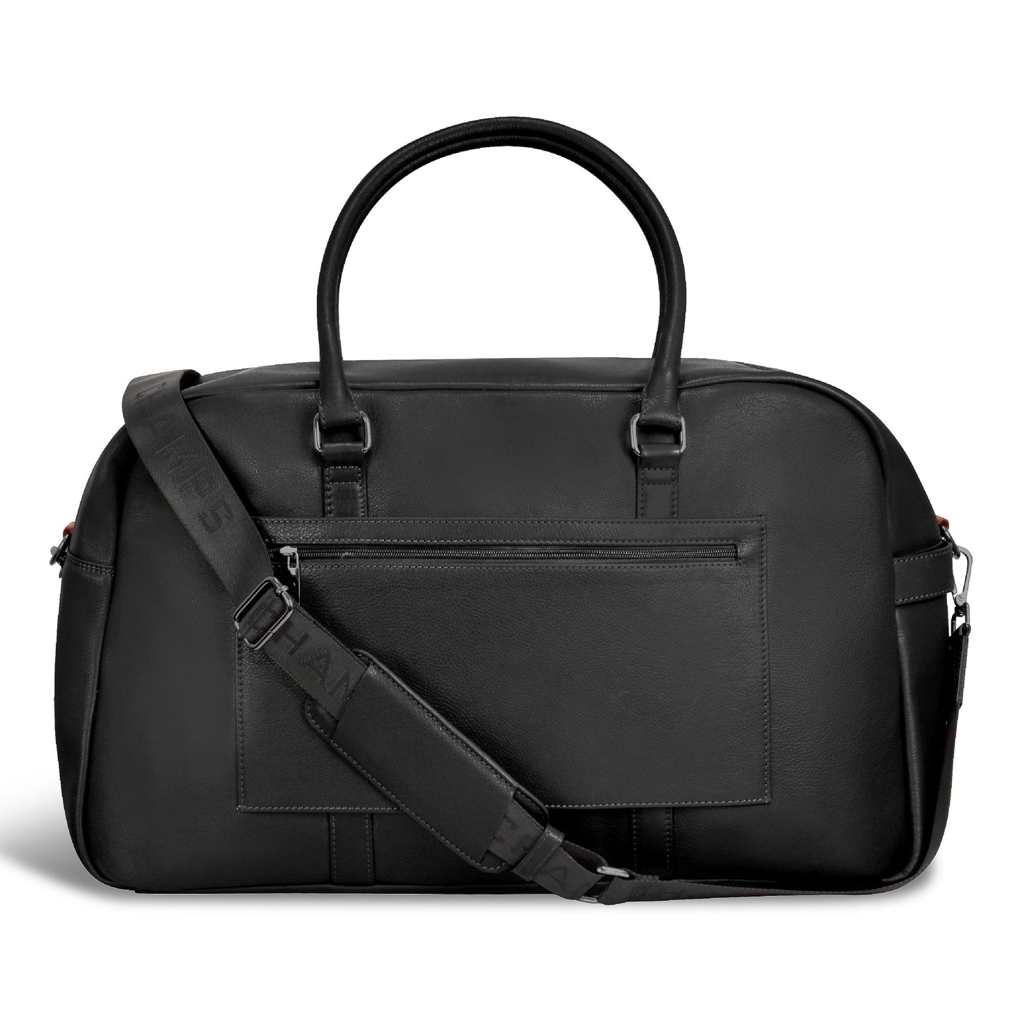 ONYX / LEATHER DUFFLE BAG