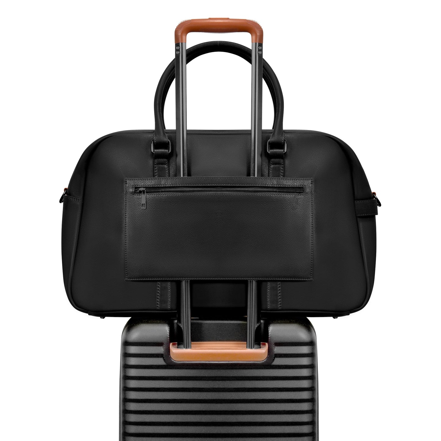 ONYX / LEATHER DUFFLE BAG