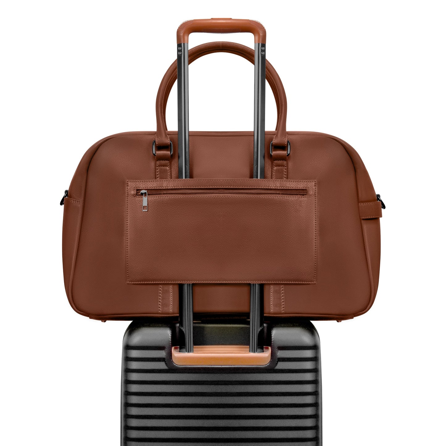 ONYX / LEATHER DUFFLE BAG