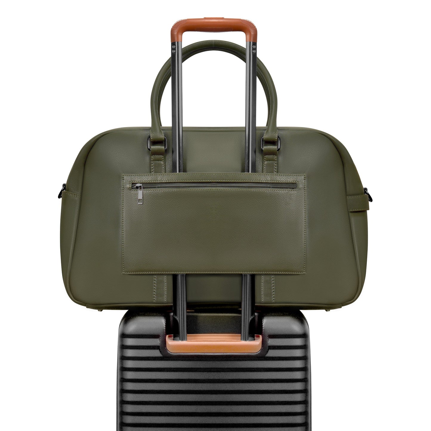 ONYX / LEATHER DUFFLE BAG