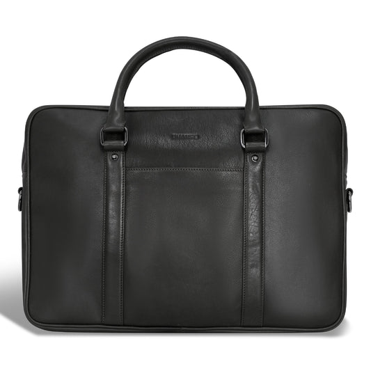 ONYX / SLIM LEATHER BRIEFCASE
