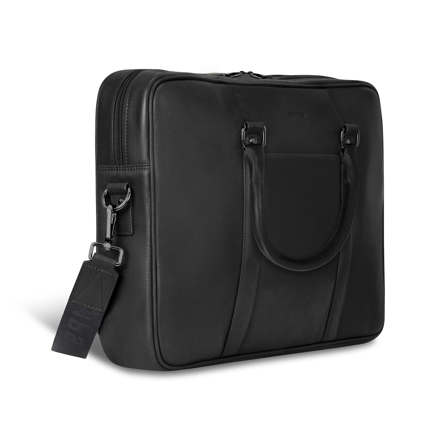 ONYX / SLIM LEATHER BRIEFCASE