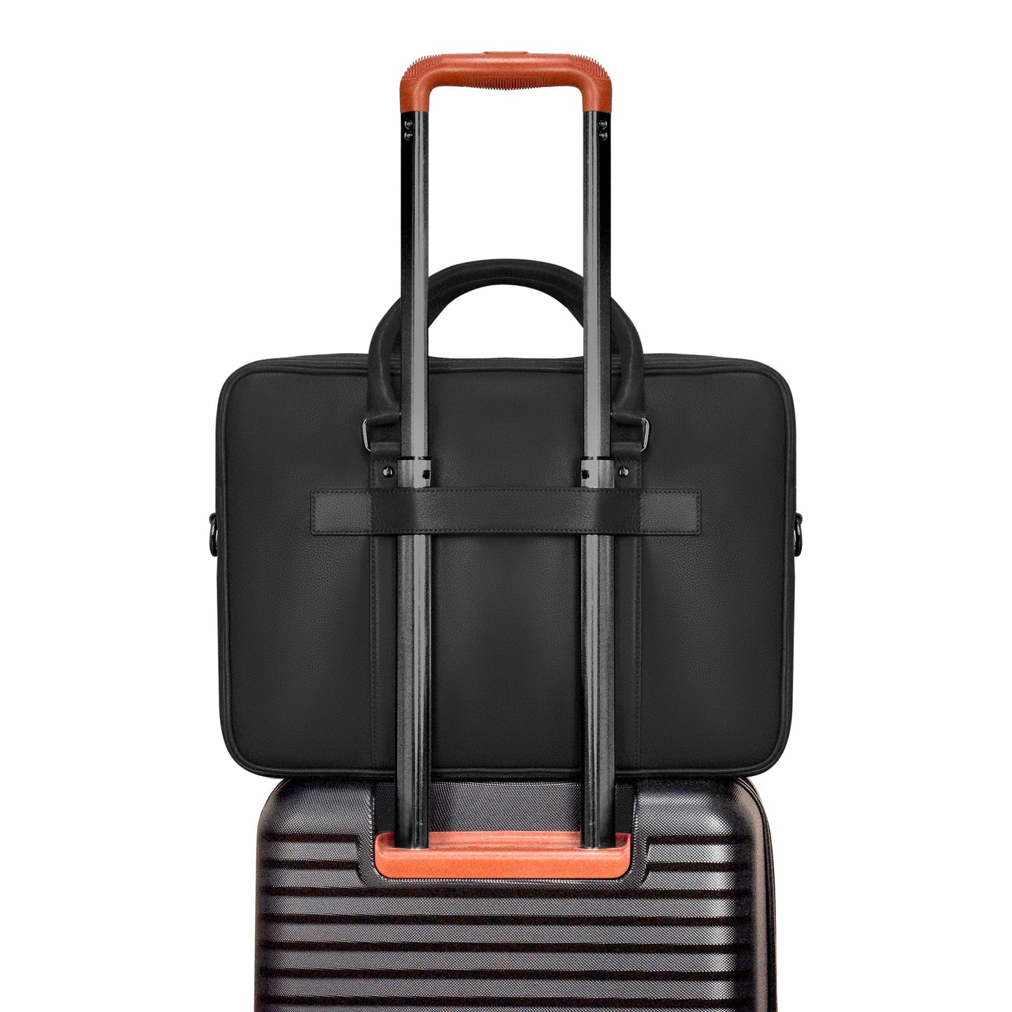 ONYX / SLIM LEATHER BRIEFCASE