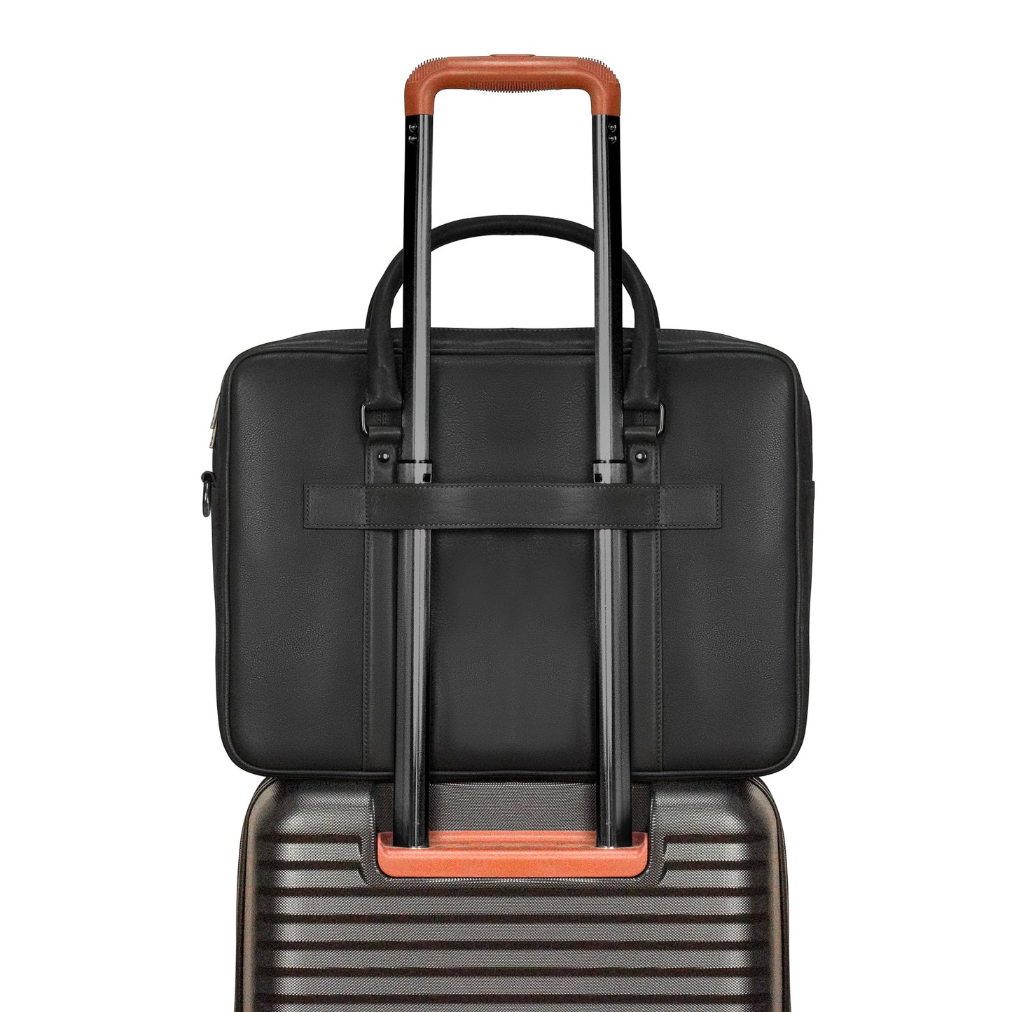 ONYX / LEATHER BRIECASE