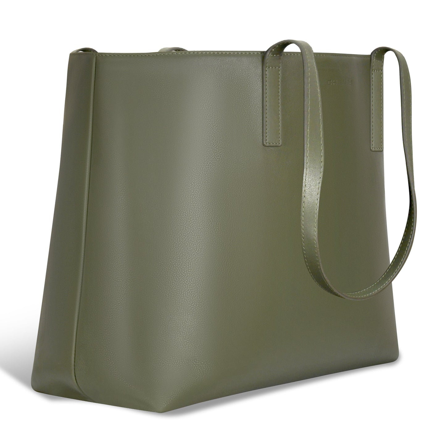 ONYX / LEATHER OPEN TOTE