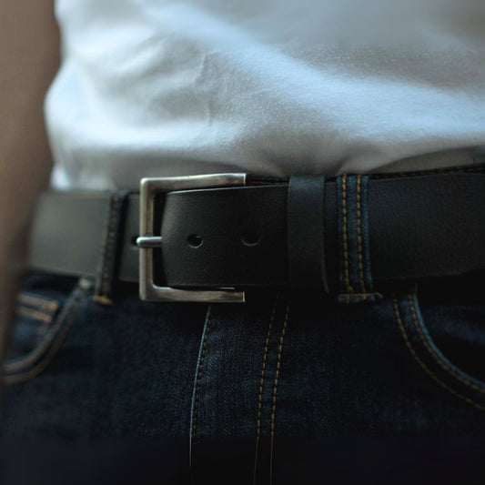 The Long Haul Belt - Classic Black 100% Real Leather Belt