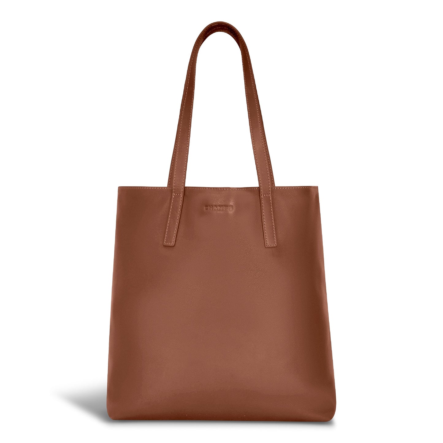 ONYX / LEATHER VERTICAL TOTE