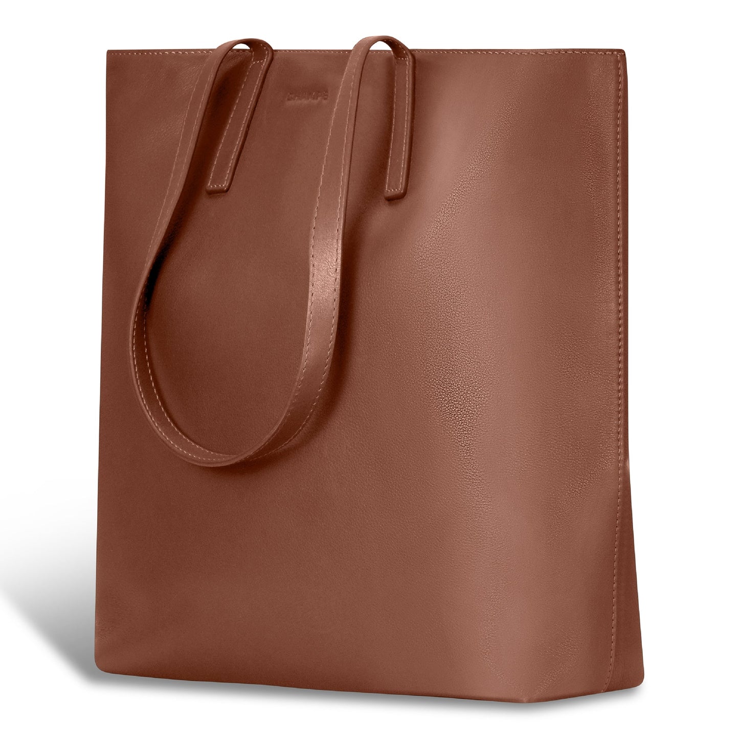ONYX / LEATHER VERTICAL TOTE