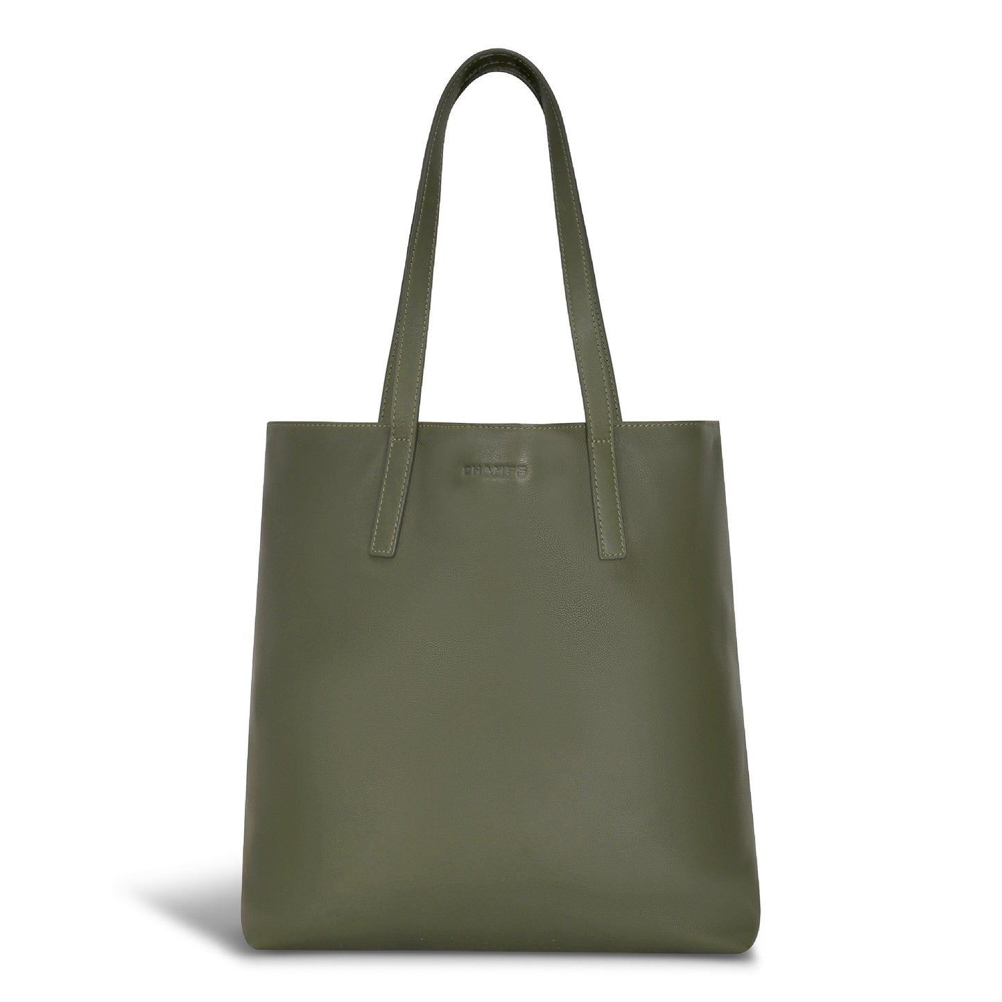 ONYX / LEATHER VERTICAL TOTE