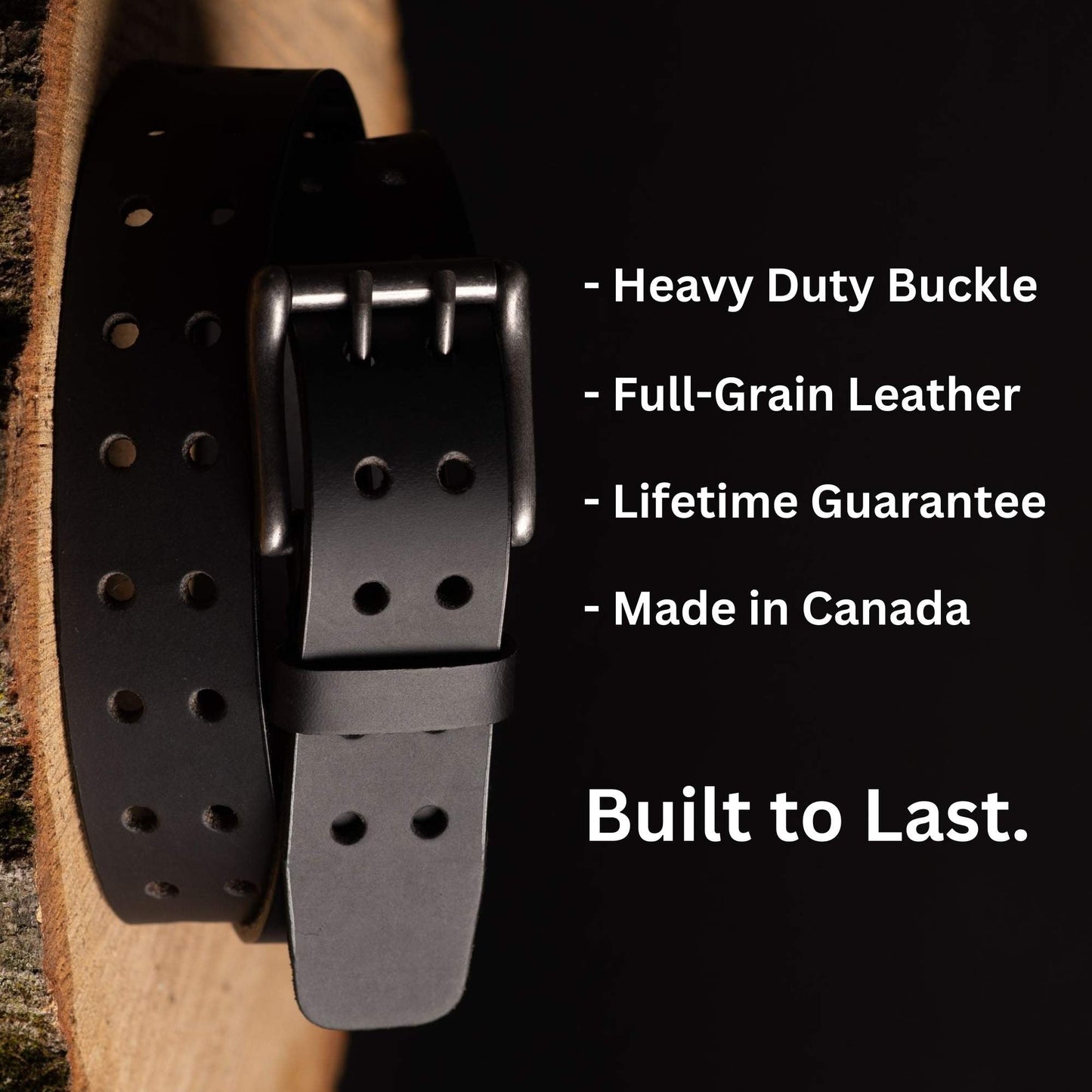 THE DOUBLE HOLE BELTS - 2 PC Gift Set
