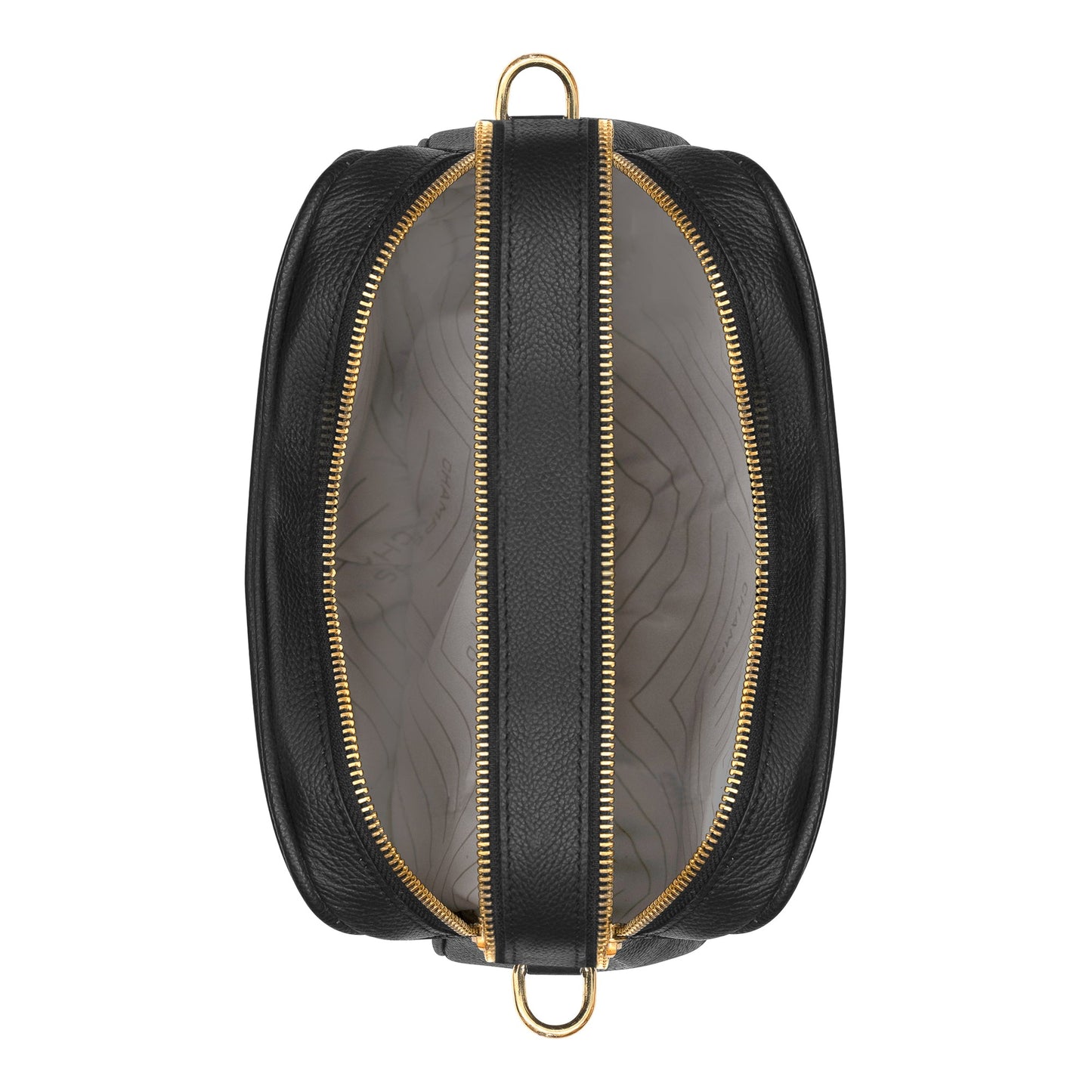 GALA / LEATHER DOUBLE-ZIP SHOULDER BAG