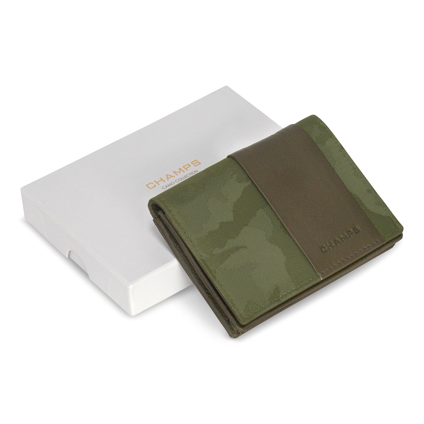 Camo / Leather Cardholder