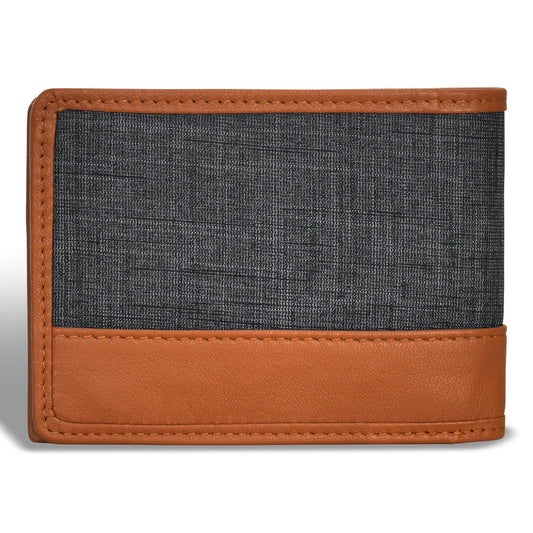 Denim / Leather Center Wing Wallet