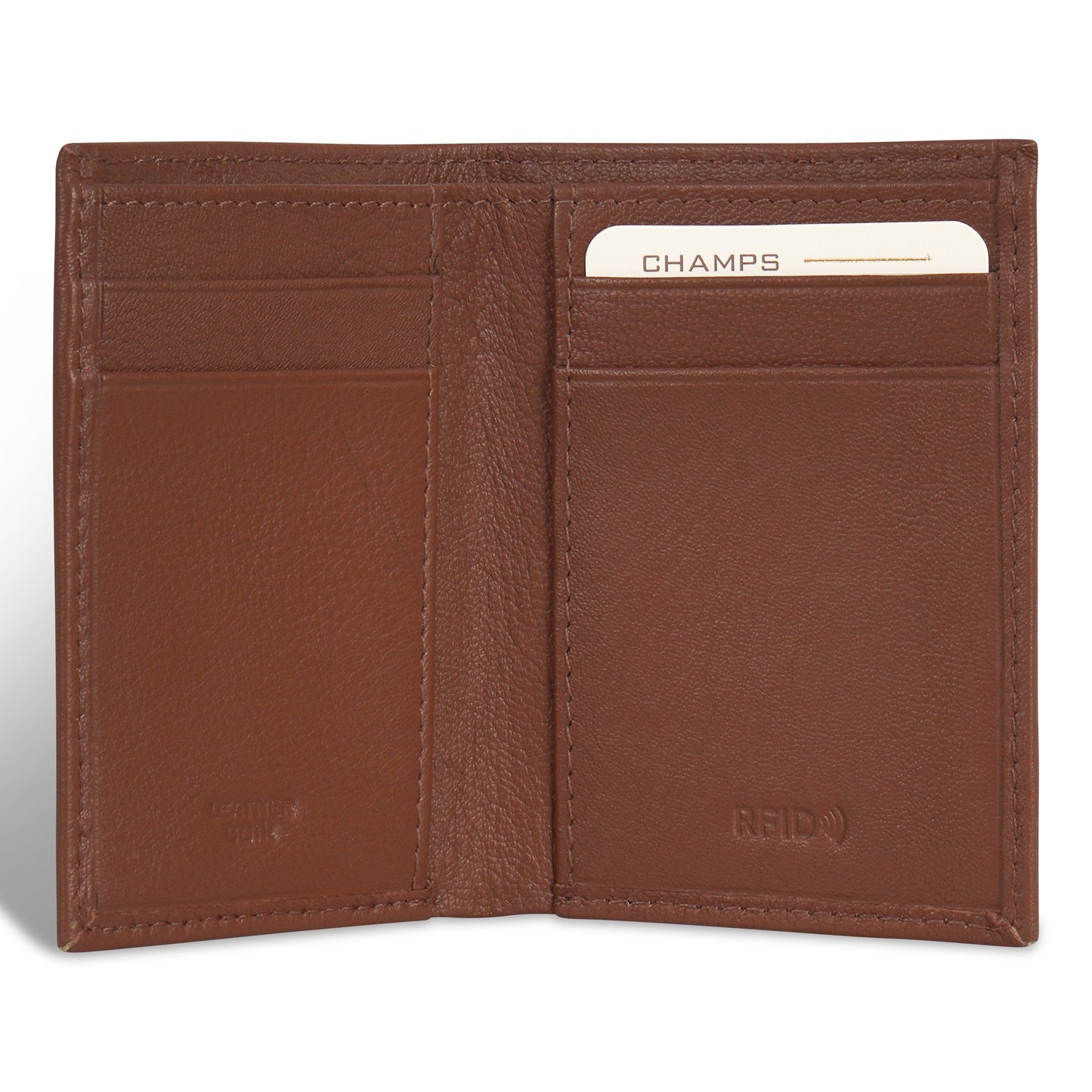 Onyx / Leather Vertical Slim Wallet