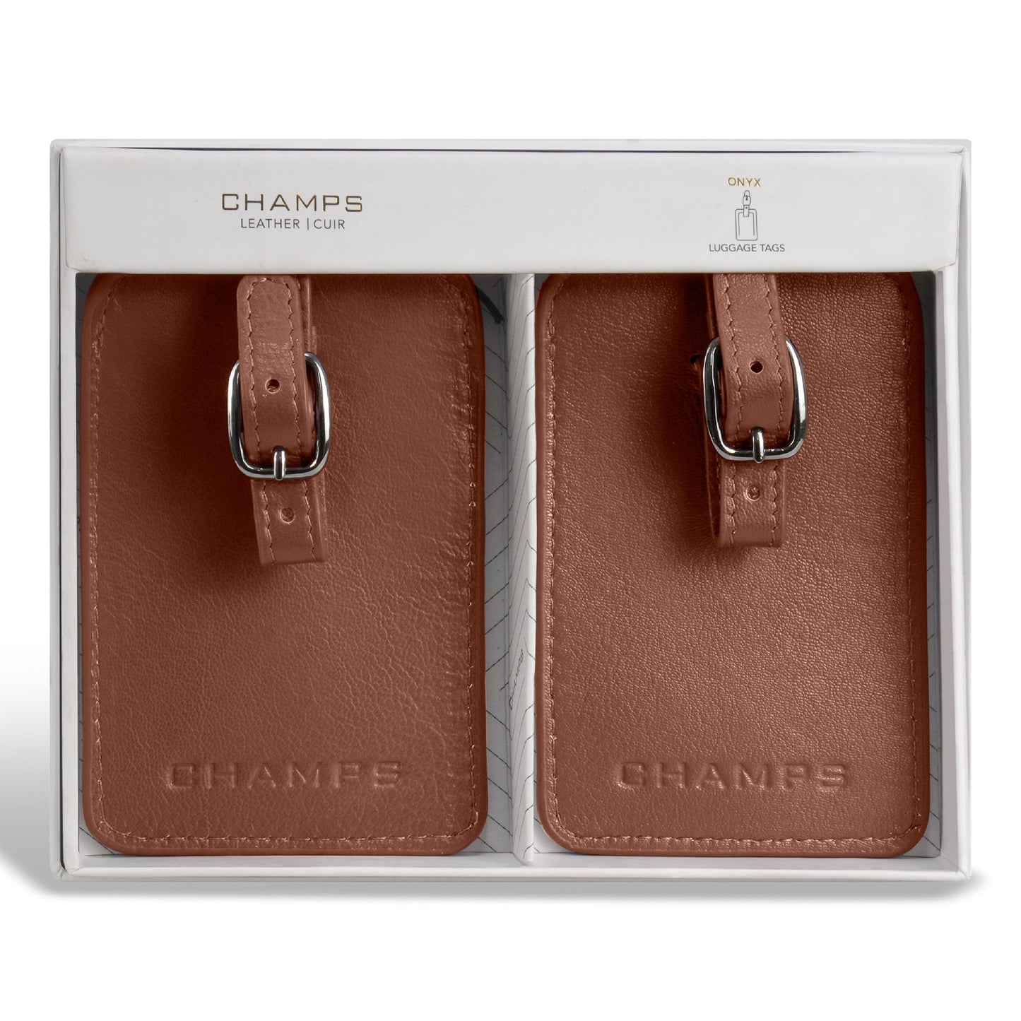 CHAMPS ONYX LEATHER TAG