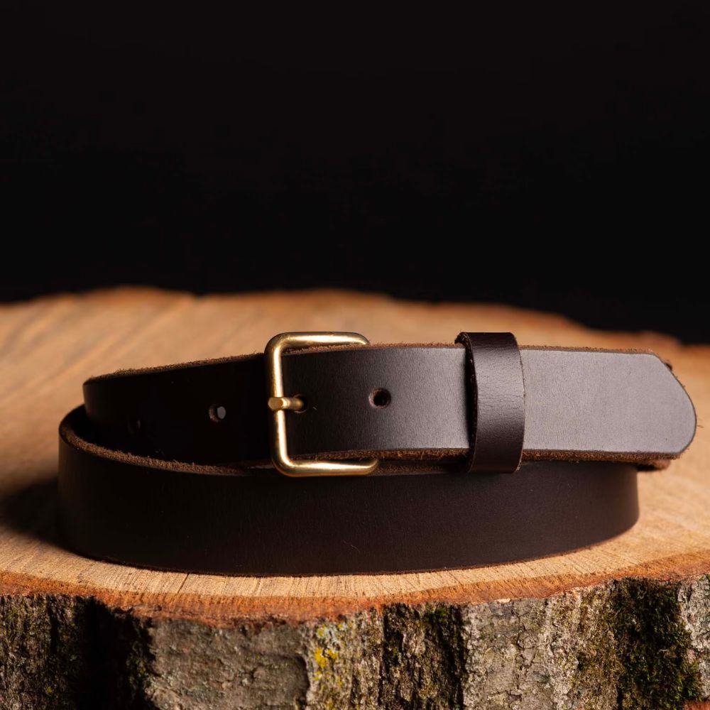 KYOMI-BLACK 100% PREMIUM LEATHER BELT - Made In Canada