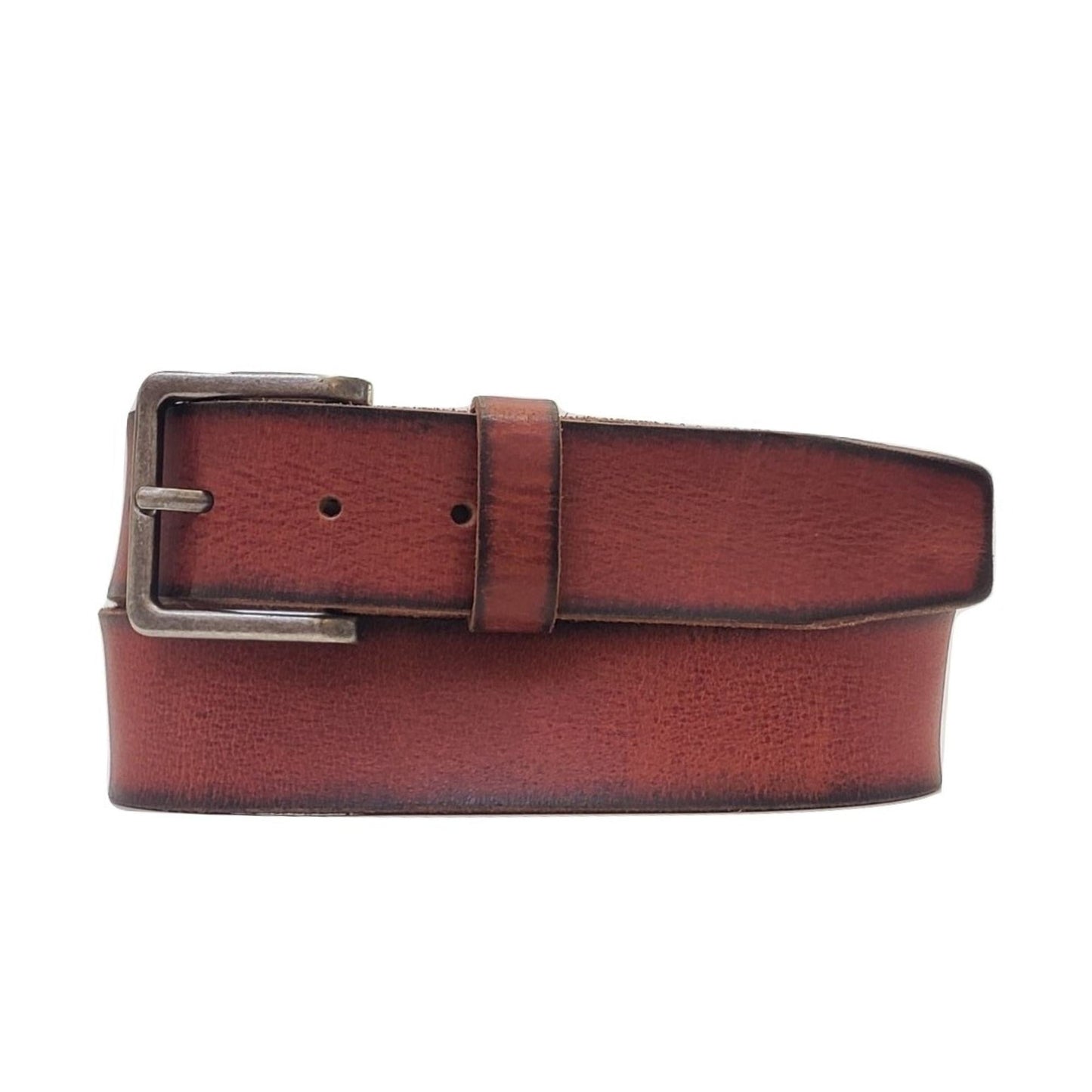 CANYON BELT - TAN WOMEN'S LEATHER BELT WITH CHARRED EDGES