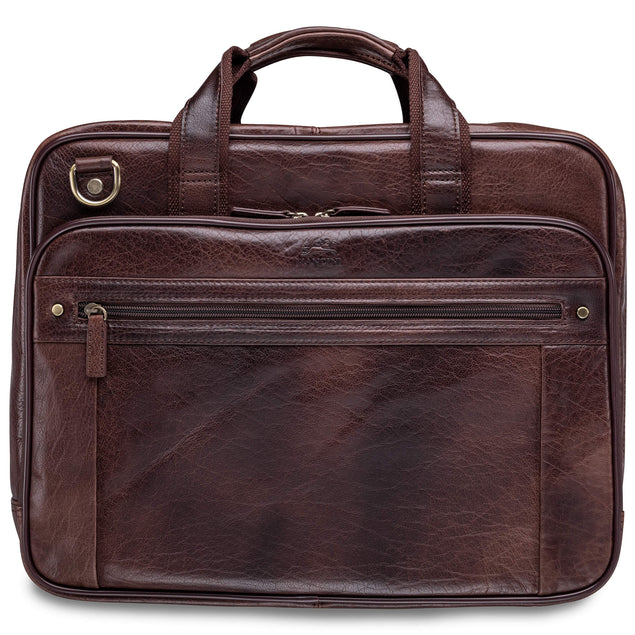MANCINI BUFFALO DOUBLE COMPARTMENT BRIEFCASE (Arizona Collection)