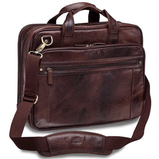 MANCINI BUFFALO DOUBLE COMPARTMENT BRIEFCASE (Arizona Collection)