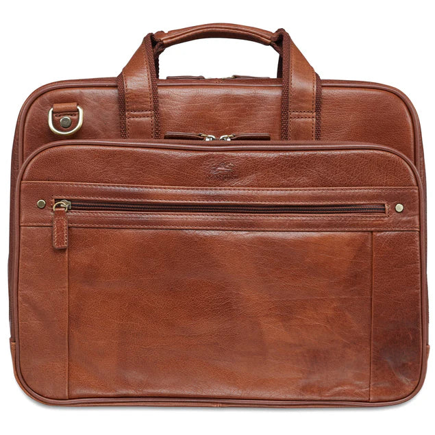 MANCINI BUFFALO DOUBLE COMPARTMENT BRIEFCASE (Arizona Collection)