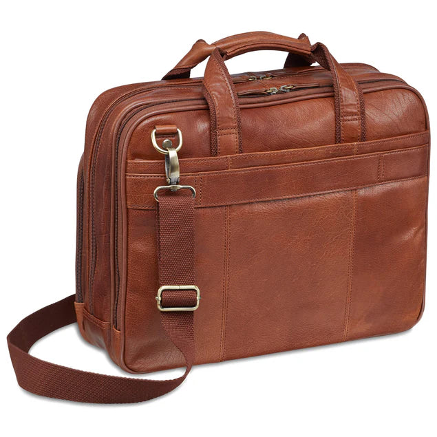 MANCINI BUFFALO DOUBLE COMPARTMENT BRIEFCASE (Arizona Collection)