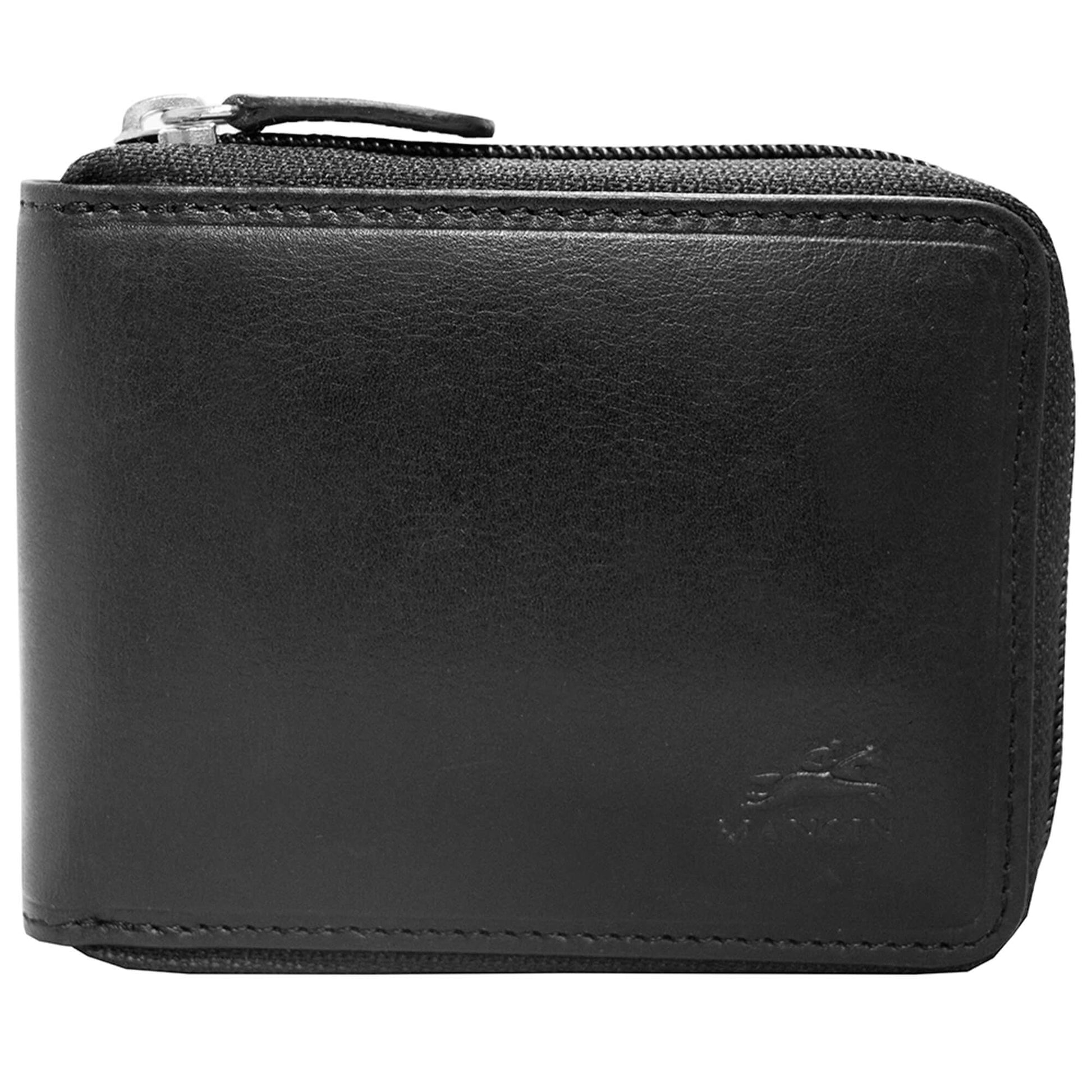 MANCINI LEATHER WALLET ZIPPERED BOULDER COLLECTION Wallet.