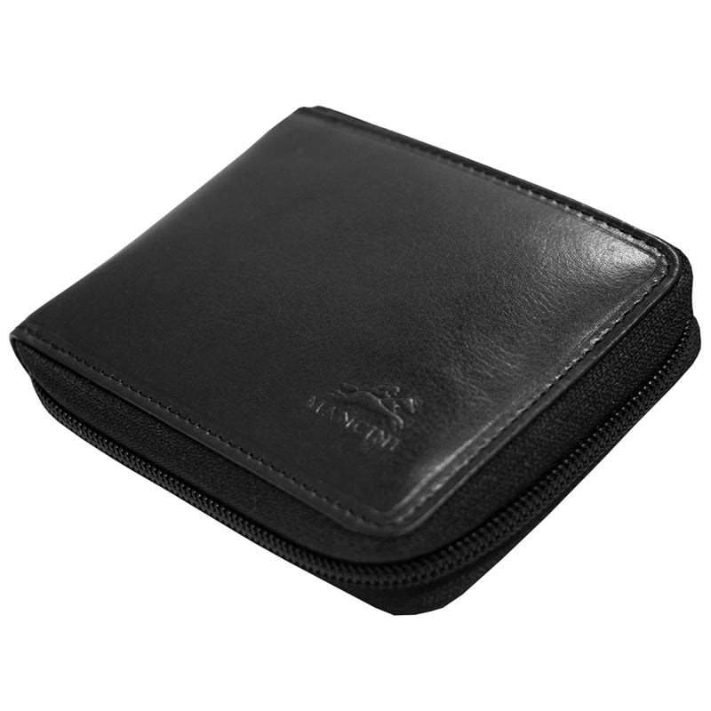 MANCINI LEATHER WALLET ZIPPERED BOULDER COLLECTION Wallet.