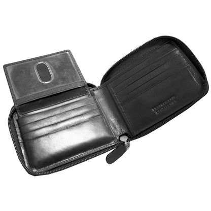 MANCINI LEATHER WALLET ZIPPERED BOULDER COLLECTION Wallet.