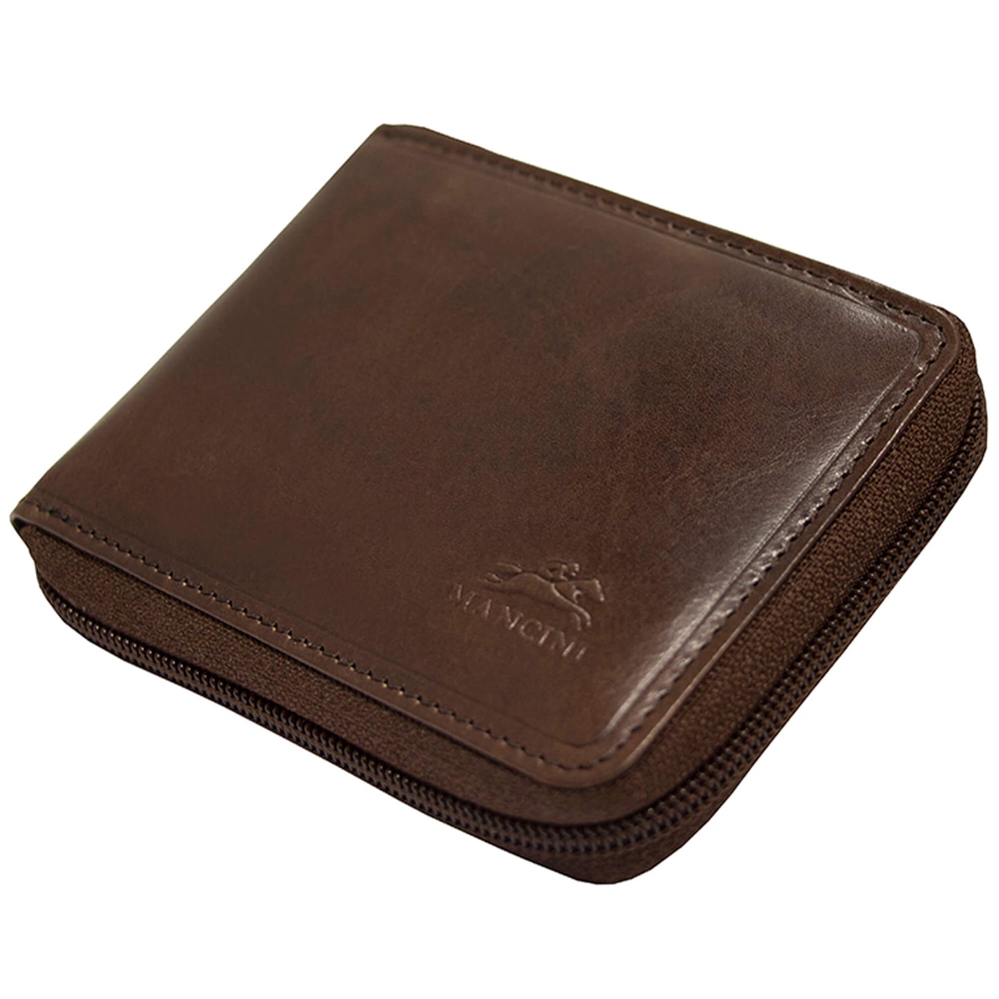 MANCINI LEATHER WALLET ZIPPERED BOULDER COLLECTION Wallet.